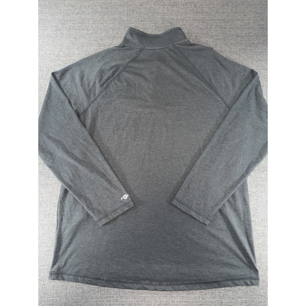 Carhartt Force Men's Large 1/4 Zip Pullover Shirt Gray Relaxed Fit Pocket Logo - Picture 2 of 9